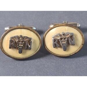 Vintage ANSON Nurses RN Cufflinks